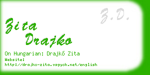 zita drajko business card